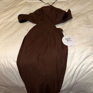 Brown halter tie dress- never worn!
